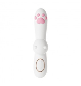MizzZee - Cute Meow Heating Suction Vibrator Wand (Chargeable - White)